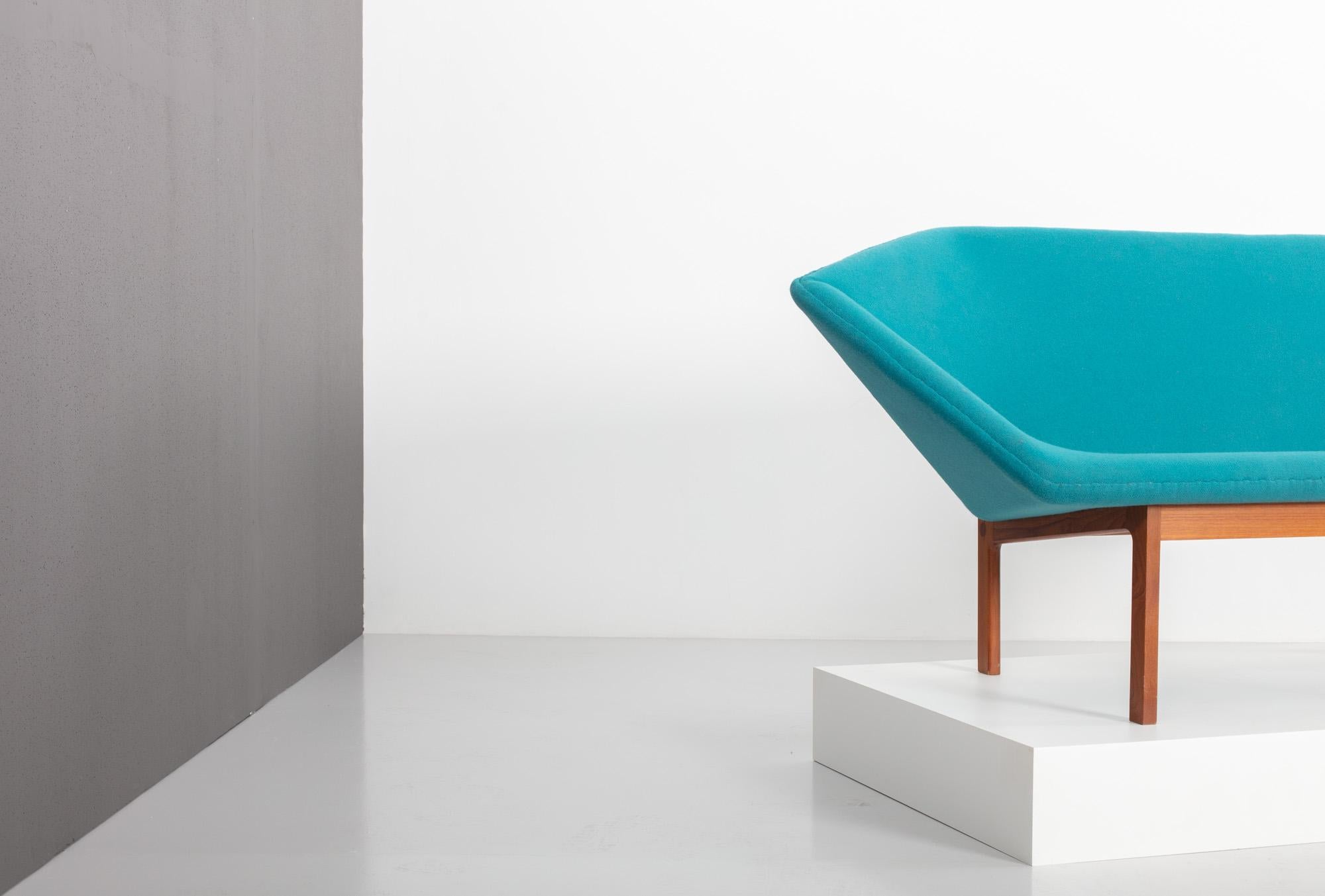 Prisma sofa by Tove & Edvard Kindt-Larsen by
Cabinetmaker Ludvig Pontoppidan, Denmark, 1960s.

Reupholstered with new fabric by Kvadrat.
