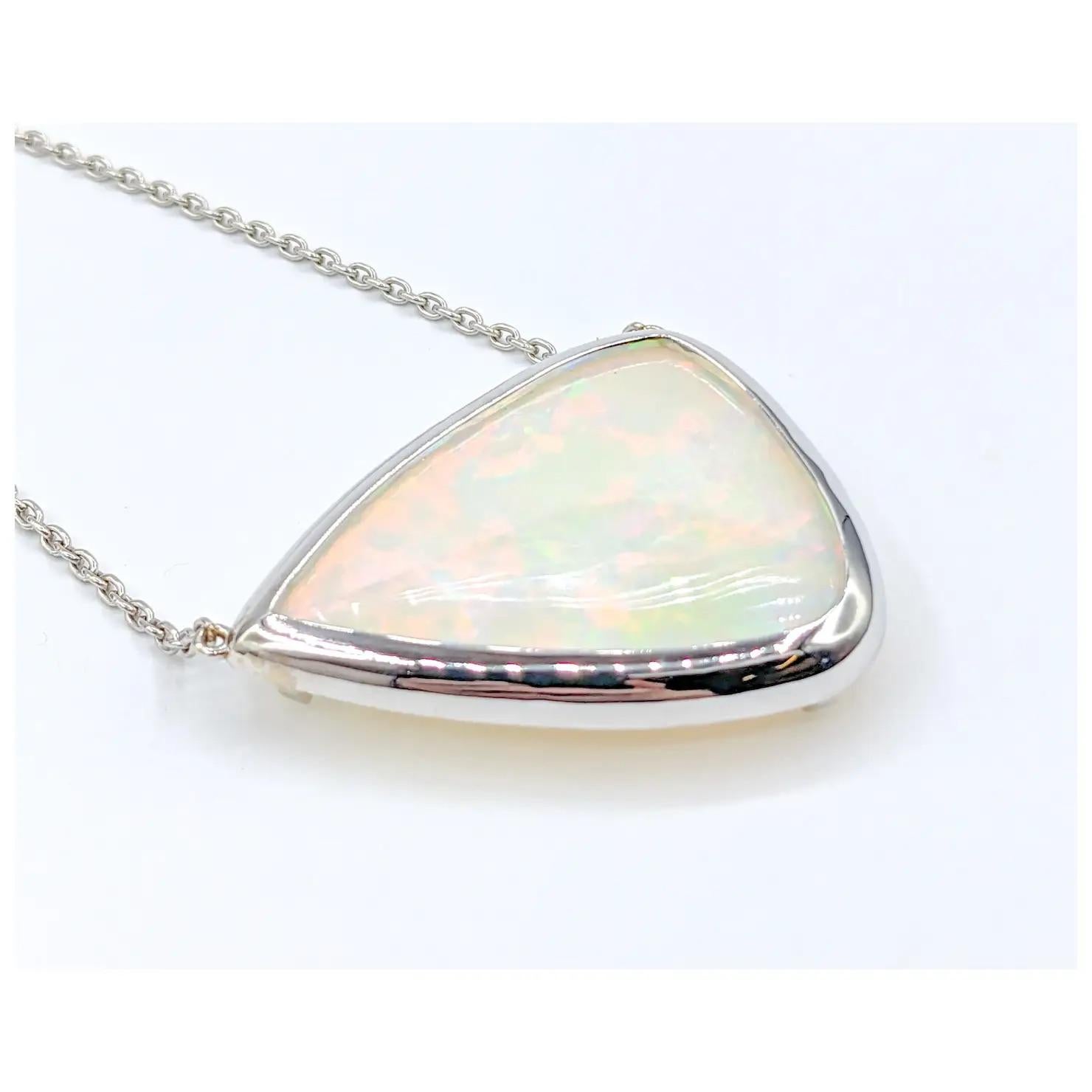 Collar Colgante Moderno Ópalo Brasileño Prismático 55,32ct Cabujón