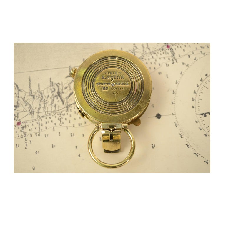 Prismatic Bearing Brass Compass, 1918 at 1stDibs