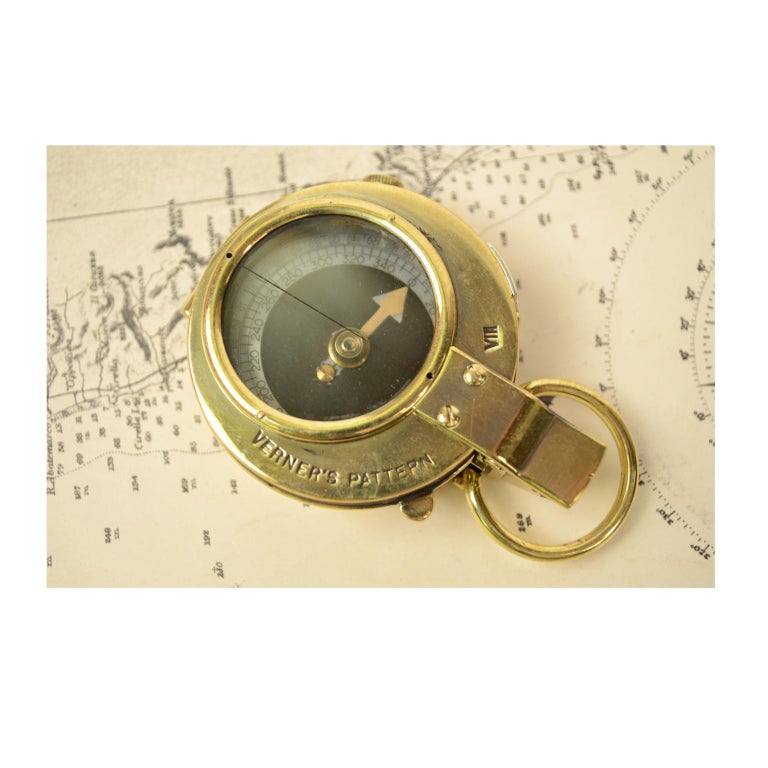 Prismatic Bearing Brass Compass, 1918 at 1stDibs