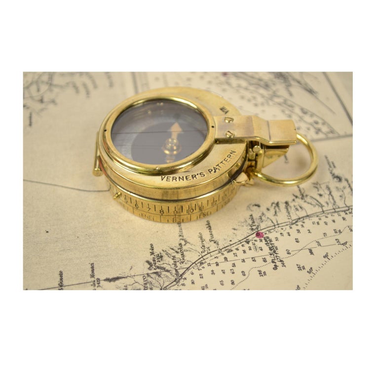 Prismatic Bearing Brass Compass, 1918 at 1stDibs
