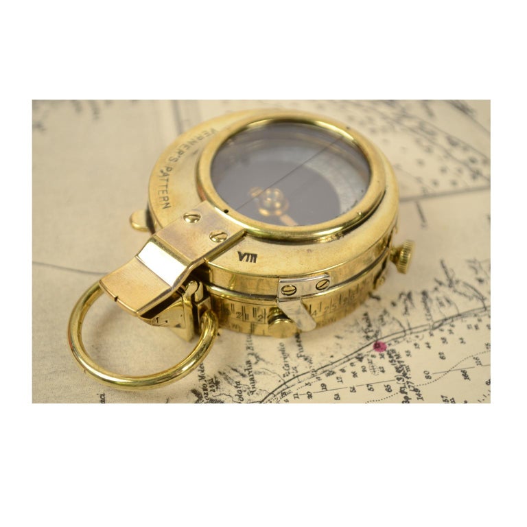 Prismatic Bearing Brass Compass, 1918 at 1stDibs