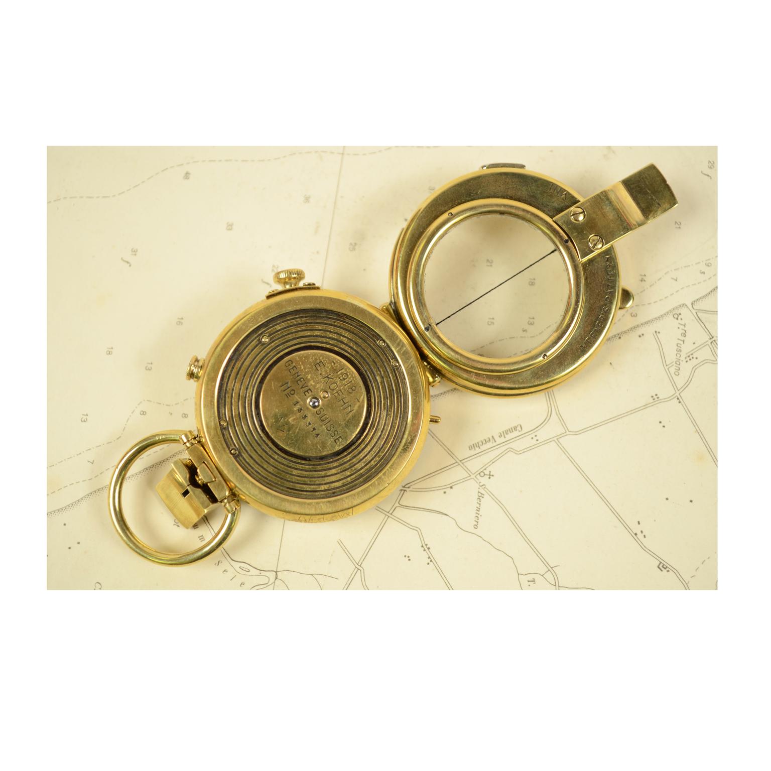 Prismatic Bearing Brass Compass 6