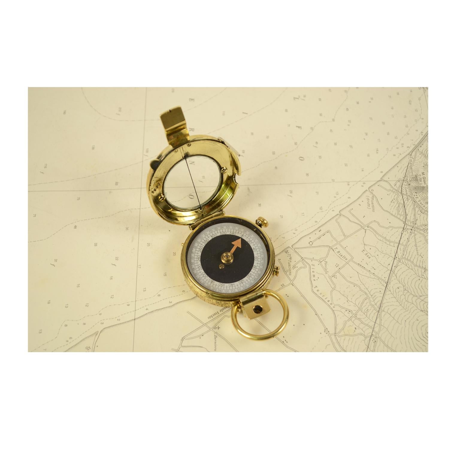 Prismatic Bearing Brass Compass (Schweizerisch)