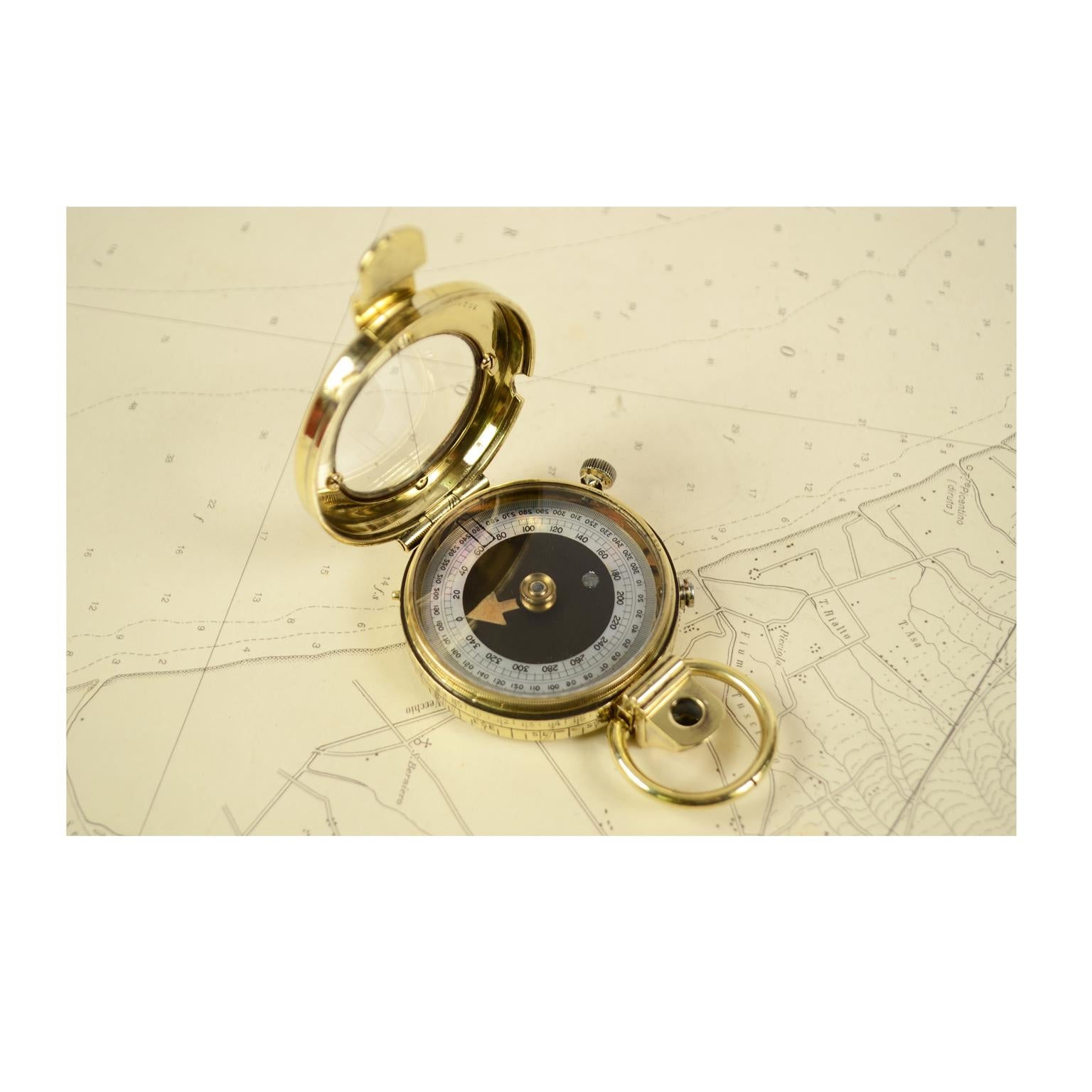 Prismatic Bearing Brass Compass (Schweizerisch)