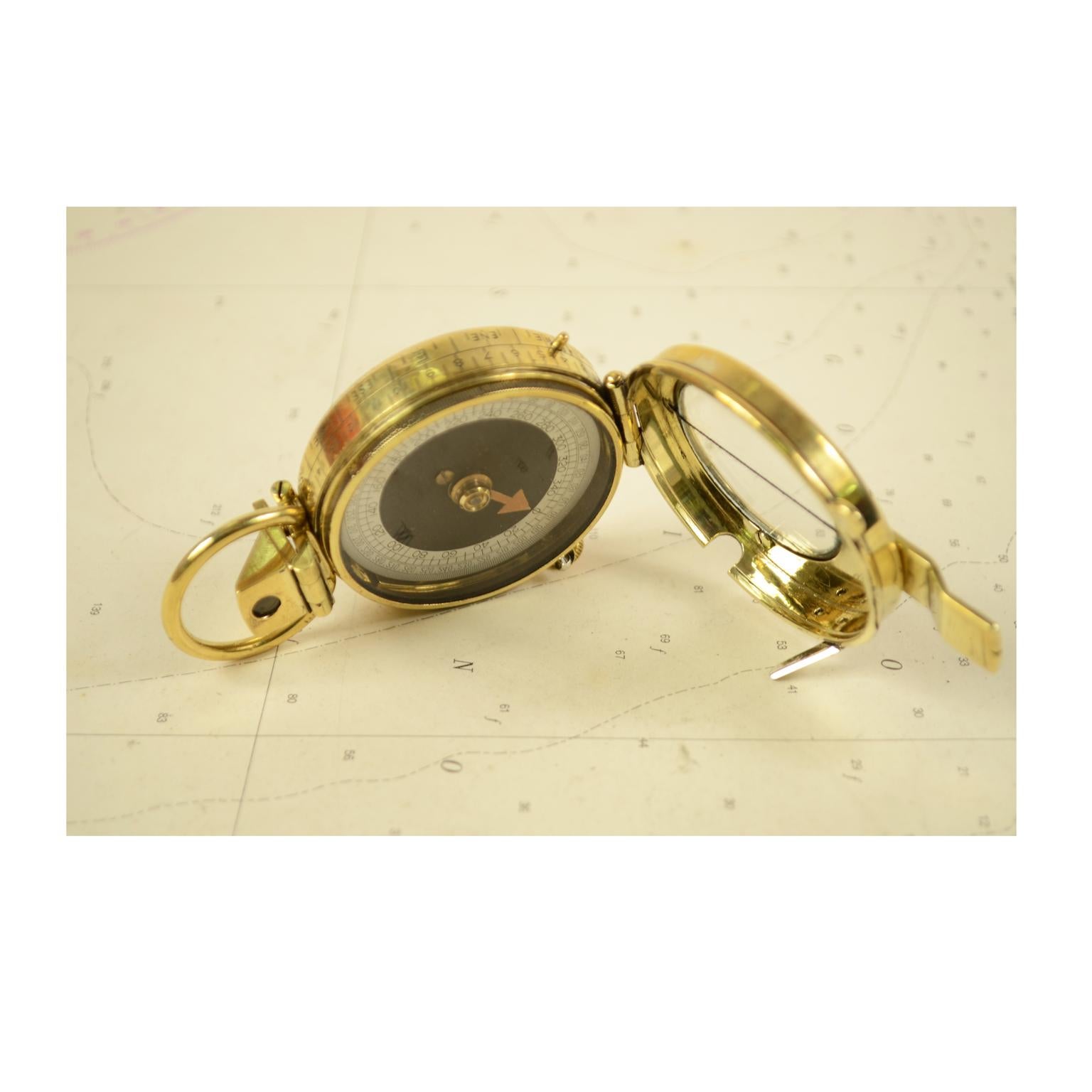 Prismatic Bearing Brass Compass (Frühes 20. Jahrhundert)