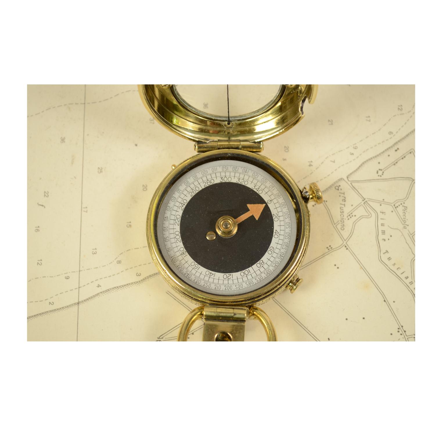 Prismatic Bearing Brass Compass (Messing)