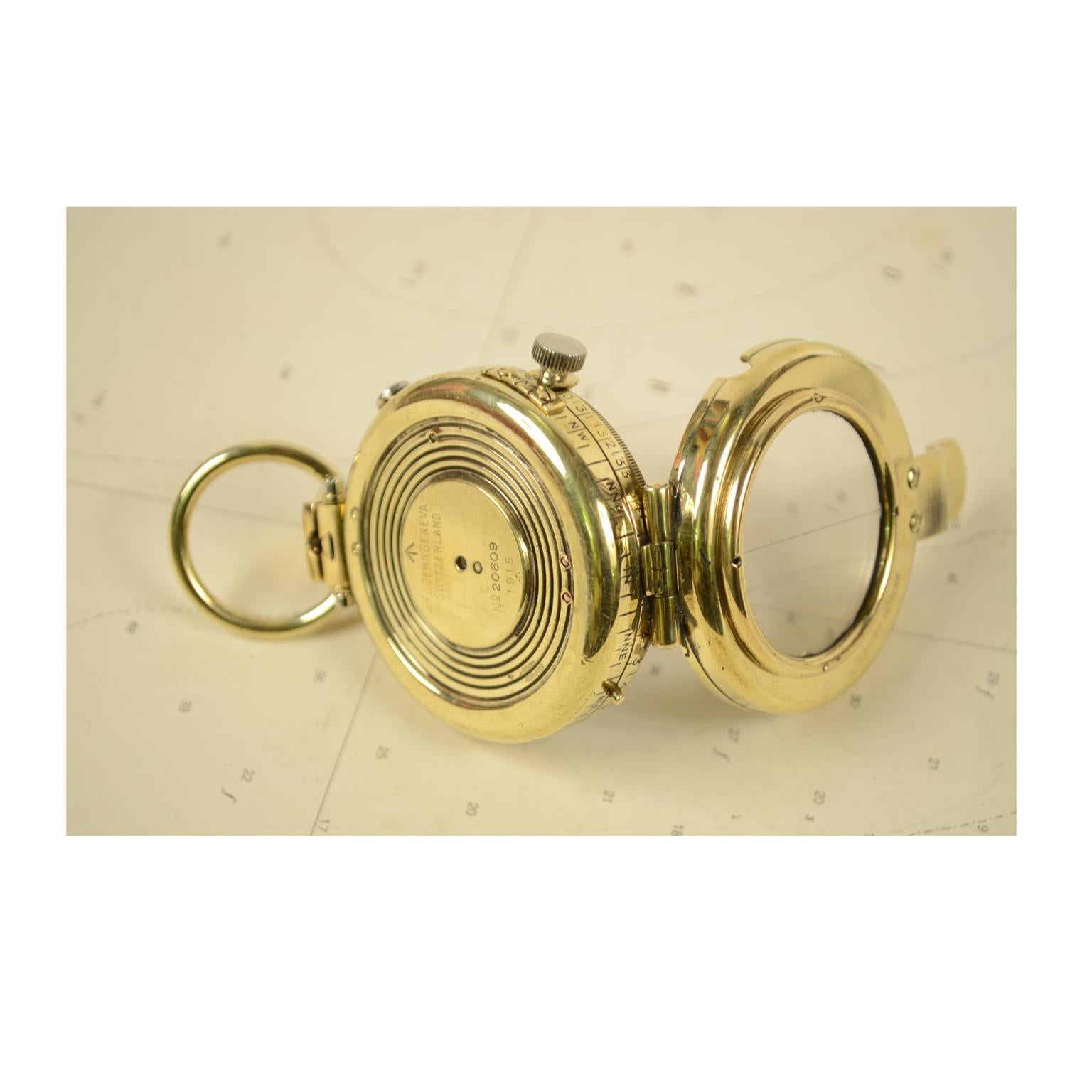 Prismatic Bearing Brass Compass (Messing)