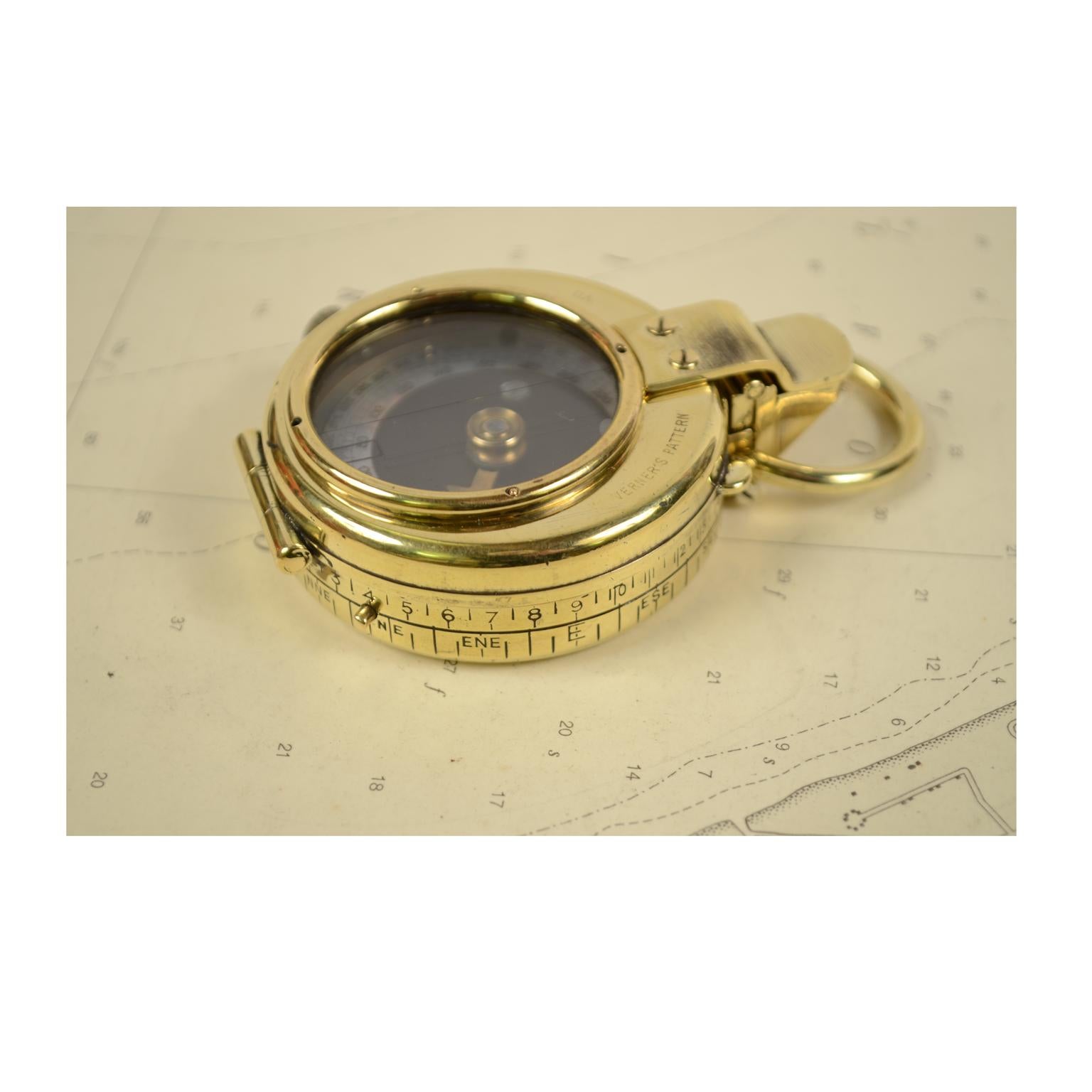 Prismatic Bearing Brass Compass 1