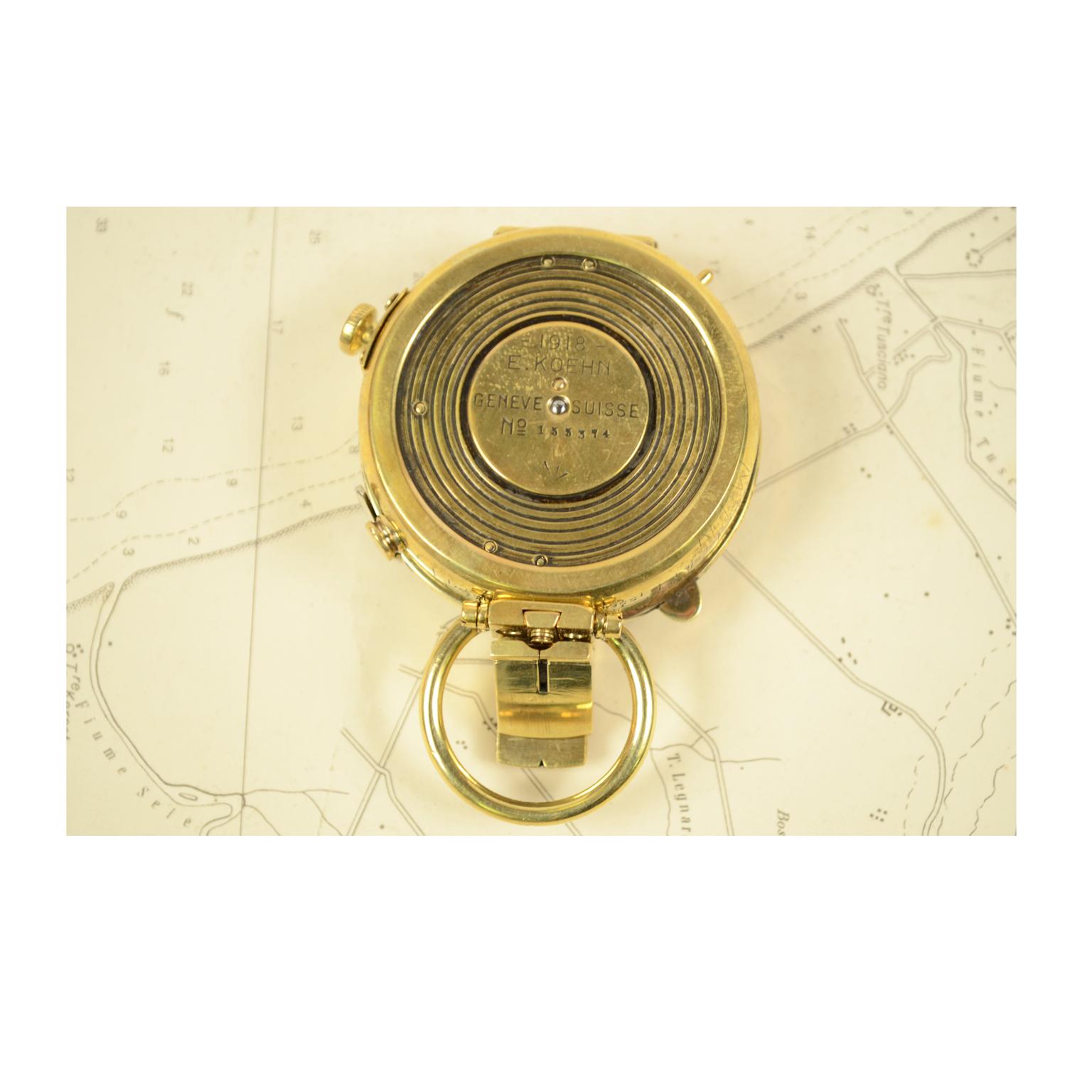 Prismatic Bearing Brass Compass 3