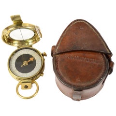 Antique Prismatic Bearing Brass Compass