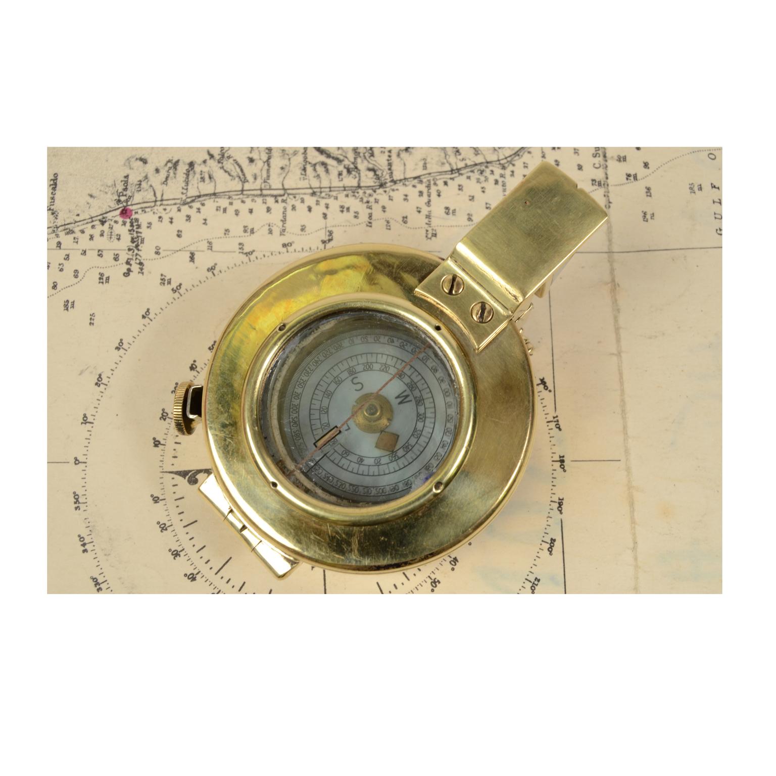 Prismatic Brass Compass UK 1940 for British Army Officers WWII 3