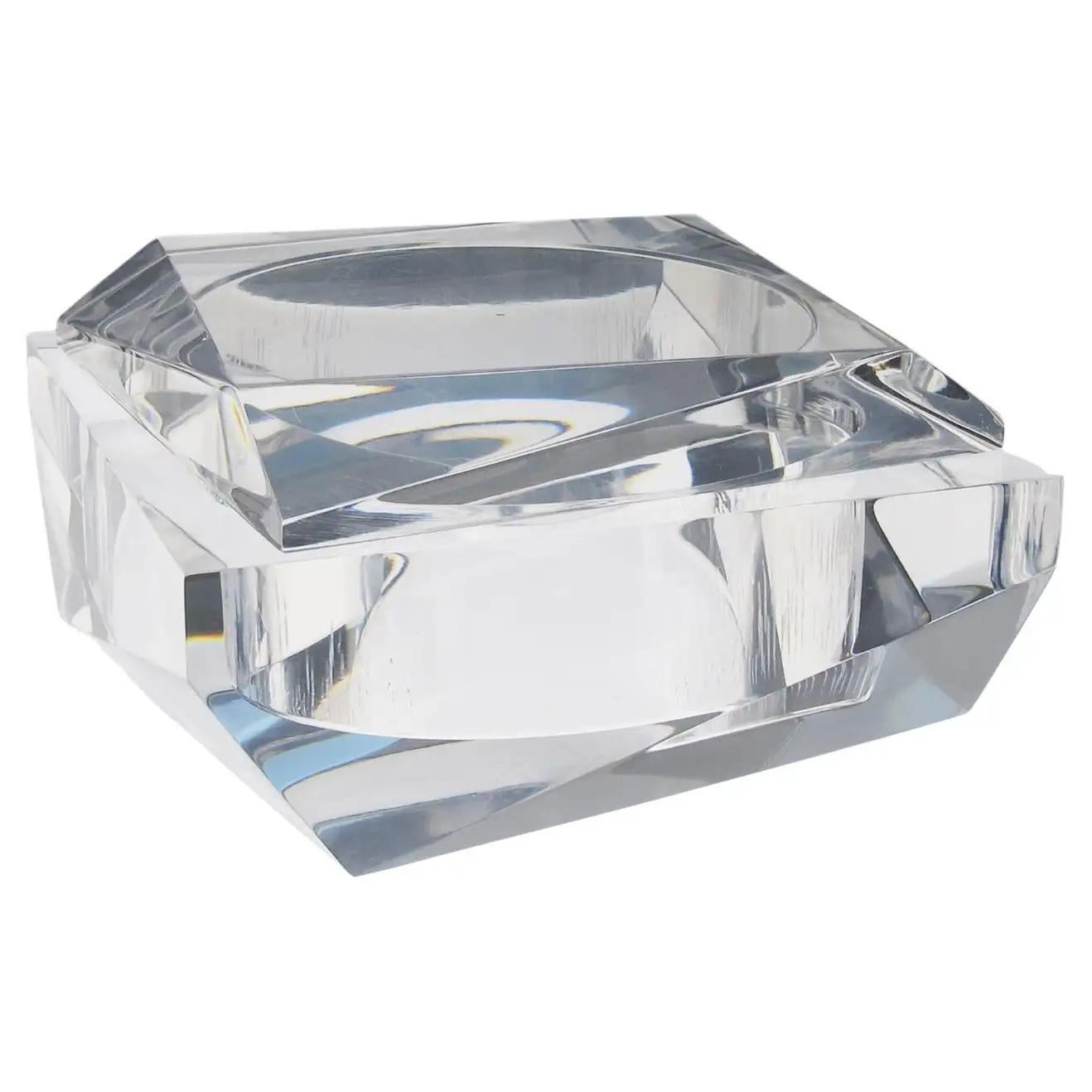 Prismatic Geometric Lucite Box, Italy 1960s For Sale 4