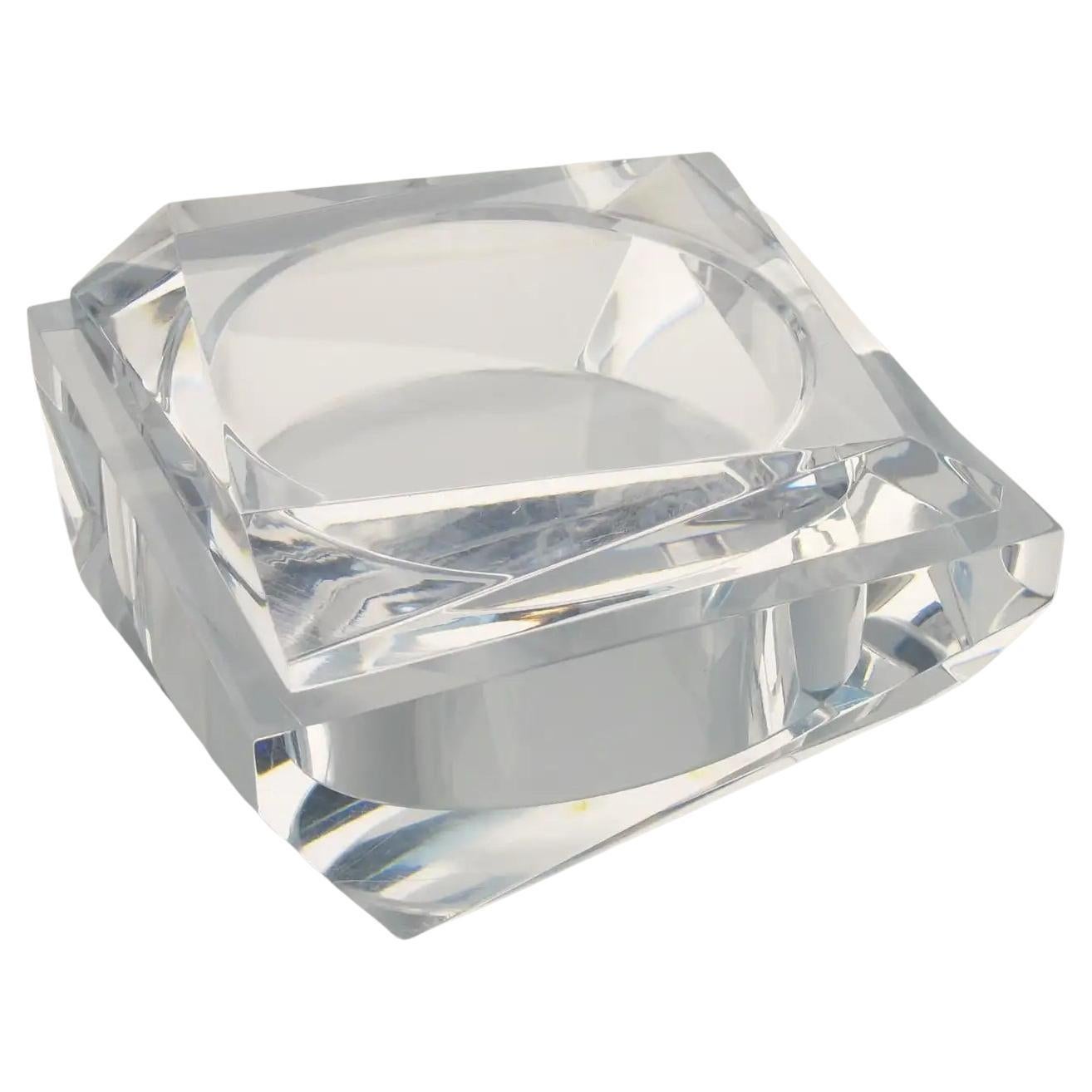 Prismatic Geometric Lucite Box, Italy 1960s For Sale