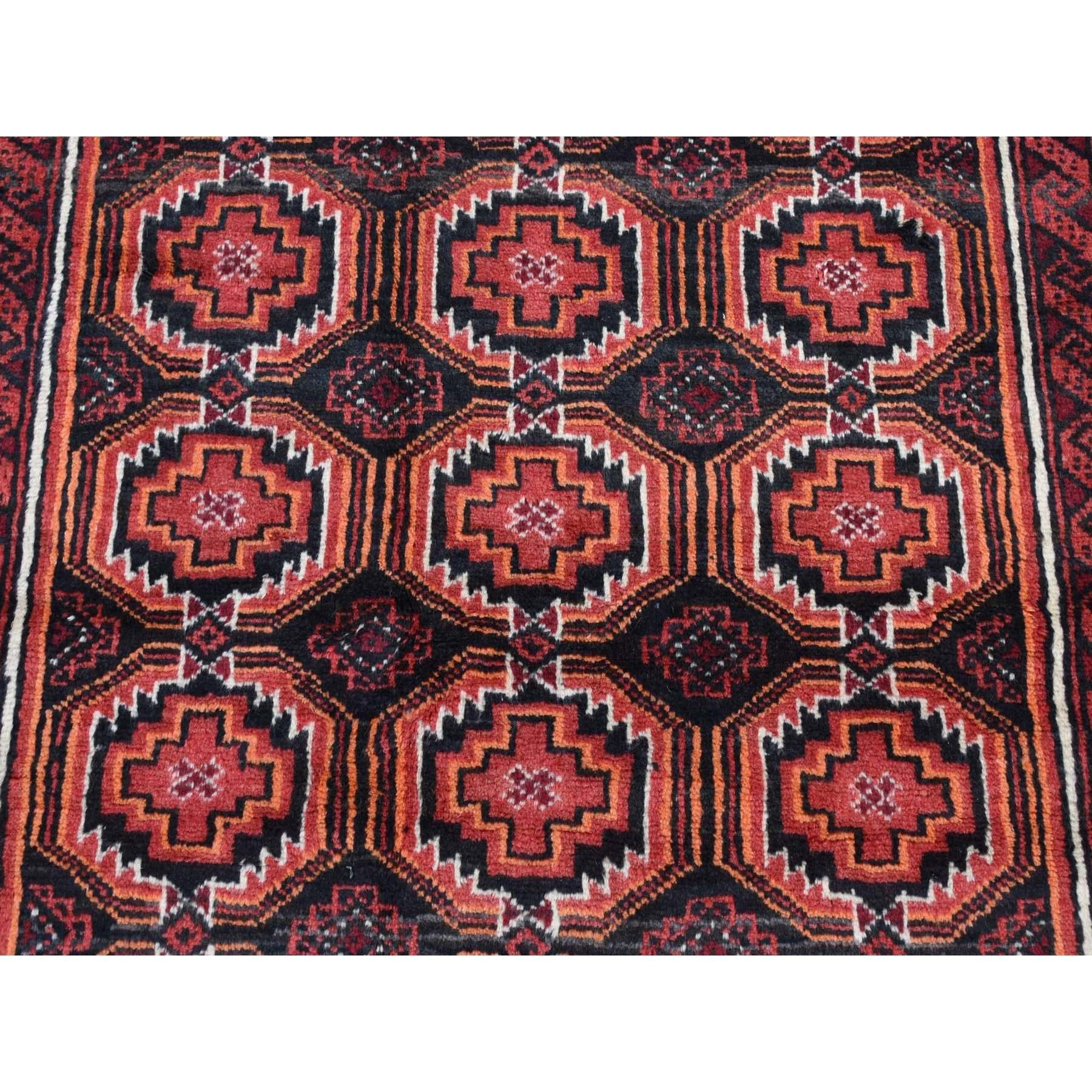 Prismatic Red Vintage Persian Clean with No Wear Pure Wool Hand Knotted Rug For Sale 3
