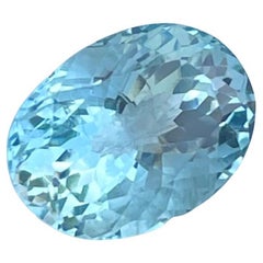 Prismatic Sea-Blue Aquamarine 3.65 carats Oval Shaped Natural Loose Nigerian Gem