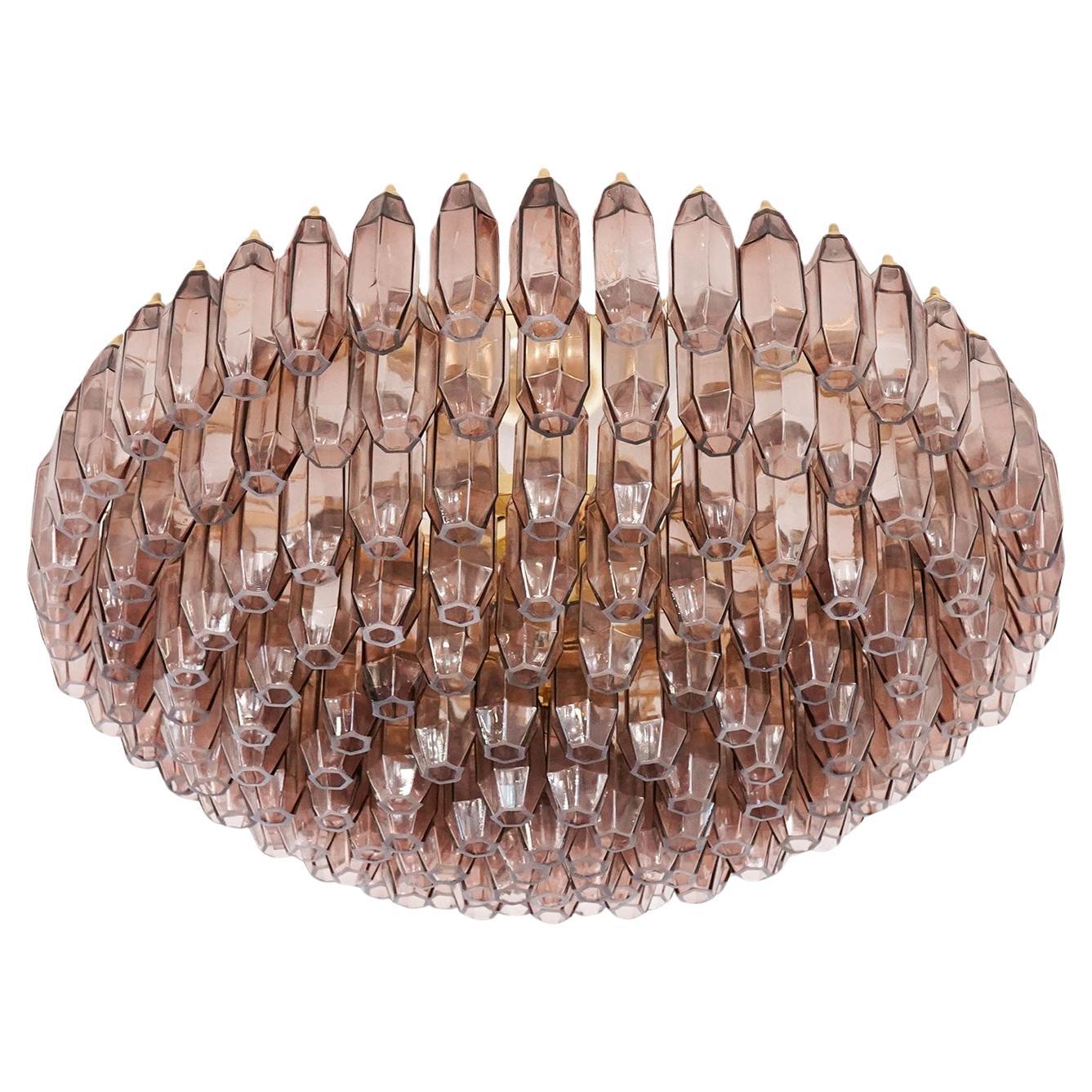 Prismatico Amethyst Glass Chandelier For Sale