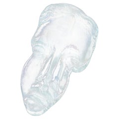 Sculptural Glass Face Paperweight / Prism, Galerie Archipelago, 1980s–1990s