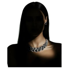 Prismé Necklace in 18K Gold with Black Onyx and Pavé Diamonds