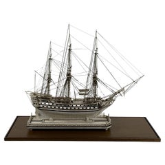 Antique Prisoner of War Style Ship Model