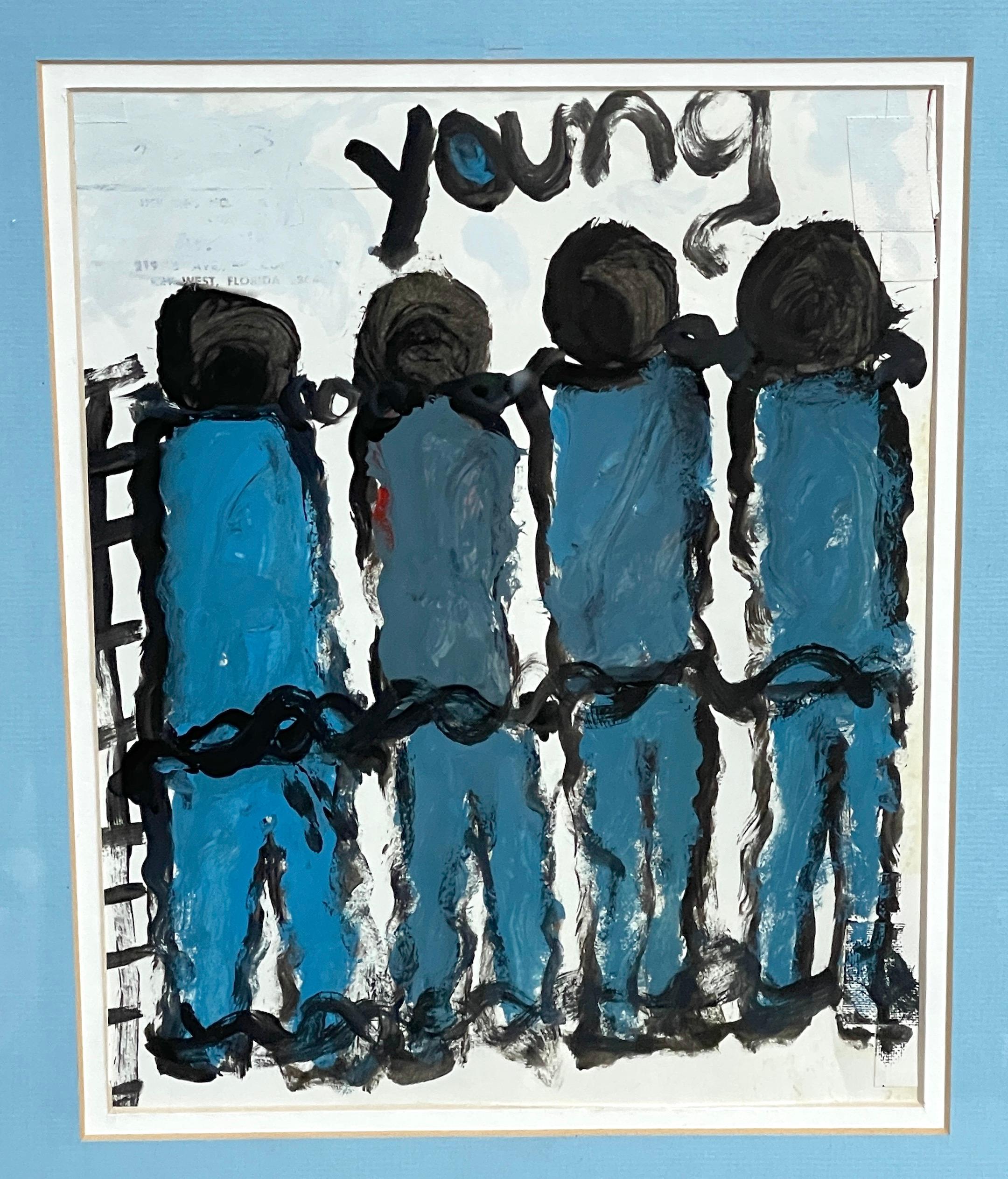 Modern 'Prisoners' by Purvis Young    For Sale