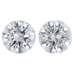 Pristine 1.03ct Triple Excellent Ideal Cut Pair of Round Diamonds - GIA
