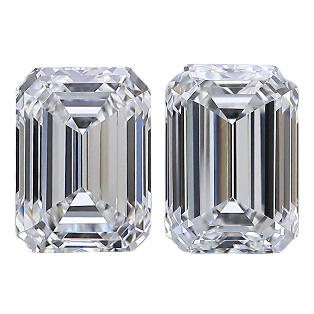 Paire de diamants taille idéale de 1,41 carat, certifiés IGI  en vente 5