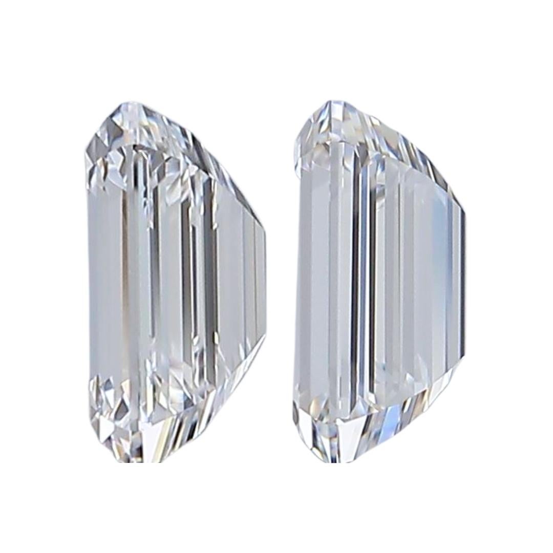 Paire de diamants taille idéale de 1,41 carat, certifiés IGI  Pour femmes en vente