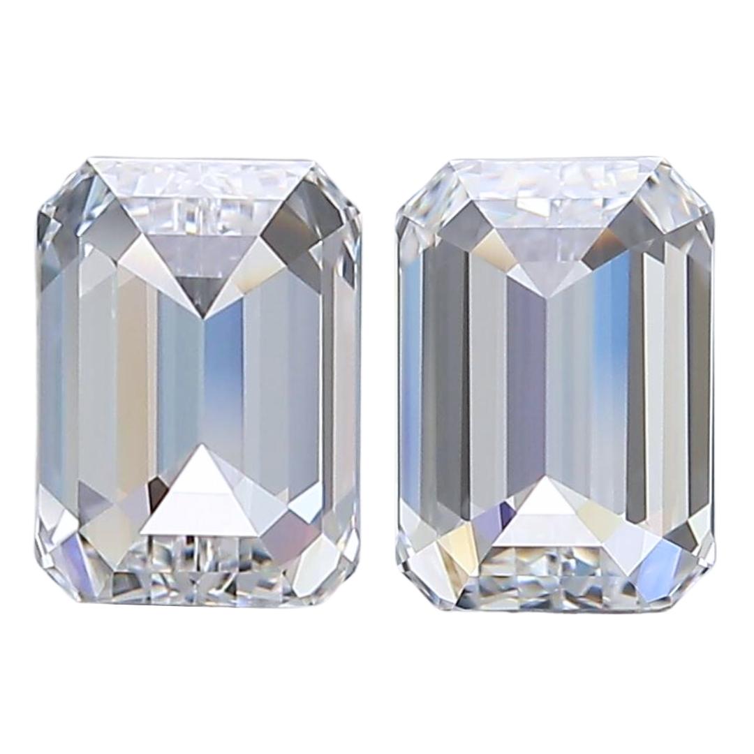 Paire de diamants taille idéale de 1,41 carat, certifiés IGI  en vente 2