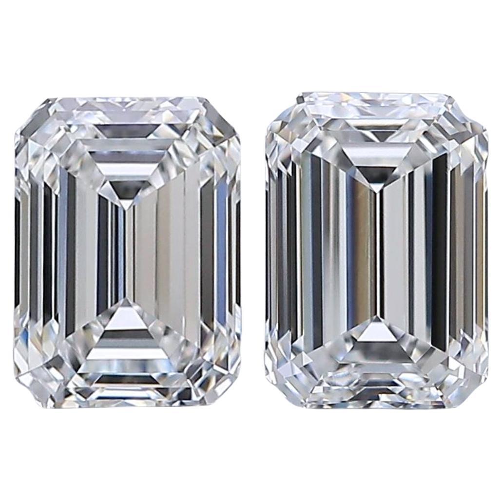 Paire de diamants taille idéale de 1,41 carat, certifiés IGI  en vente