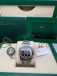 Pristine Rolex Daytona 40mm 126500LN Black Dial Oyster Bracelet Box Papers