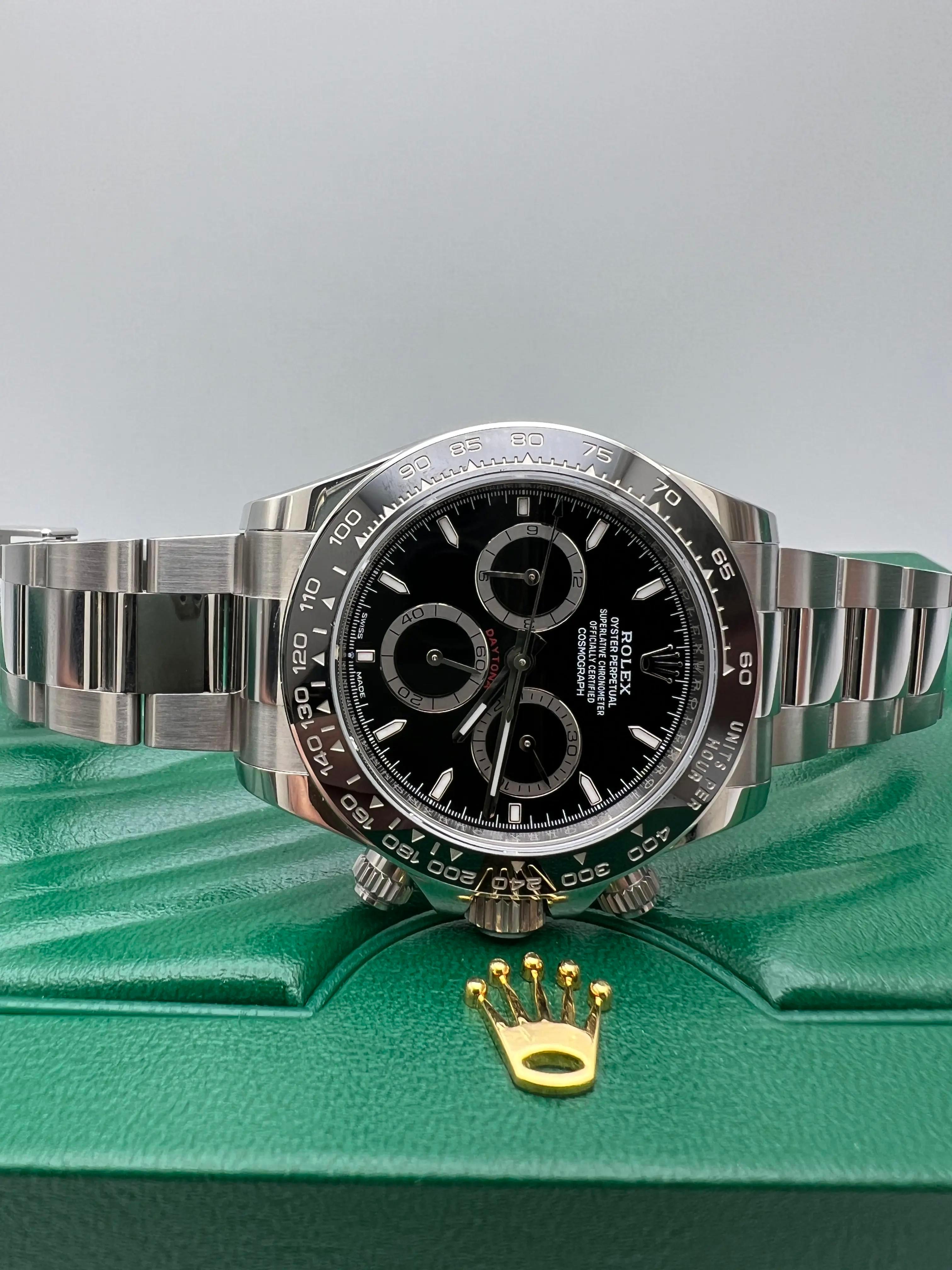 Pristine 2024 Rolex Daytona 40mm 126500LN Black Dial Oyster Bracelet Box Papers For Sale 1