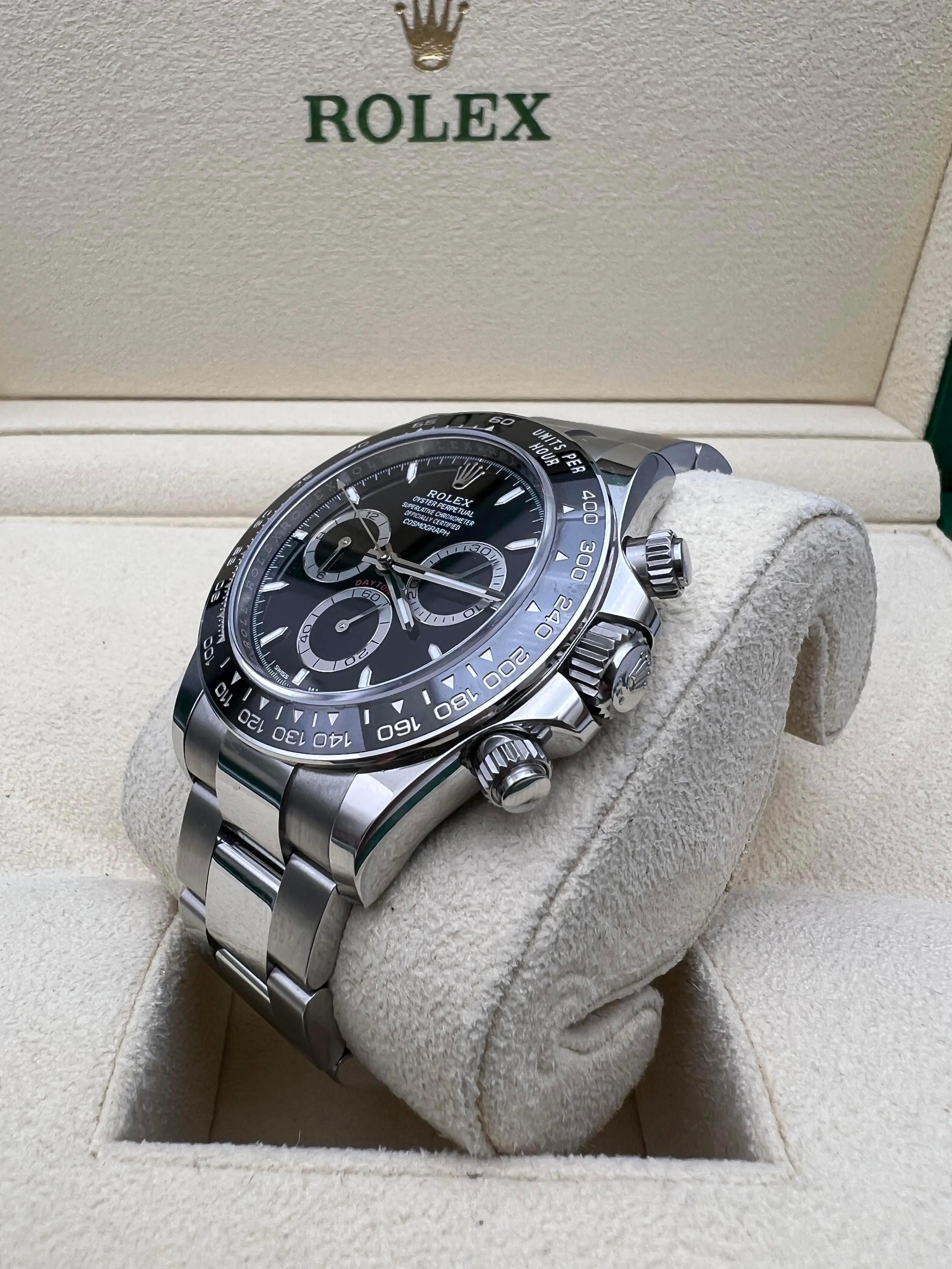 Pristine 2024 Rolex Daytona 40mm 126500LN Black Dial Oyster Bracelet Box Papers For Sale 3