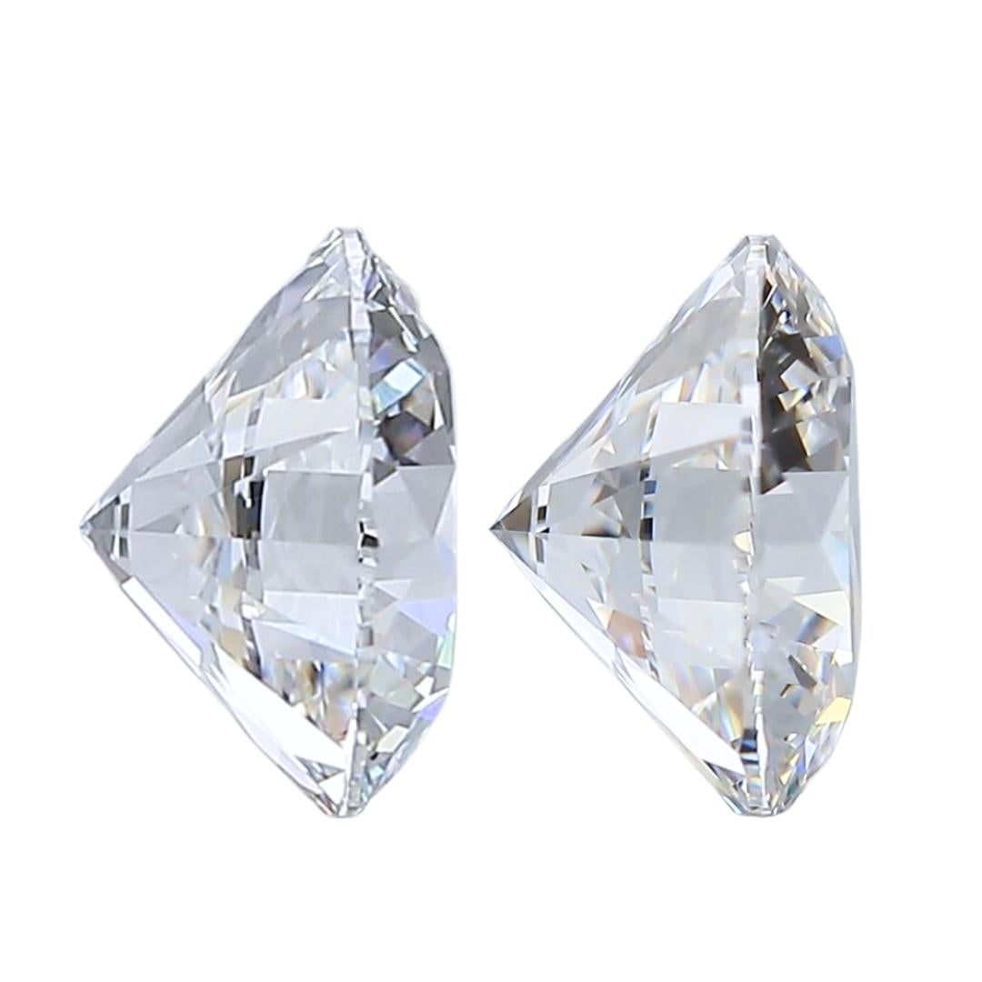 Women's Pristine 2.27ct Ideal Cut Pair of Diamonds - IGI Certified For Sale