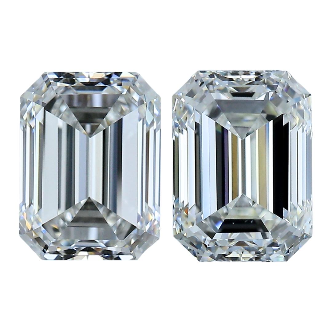 Paire de diamants taille idéale de 4,02 carats, certifiés GIA  en vente 3
