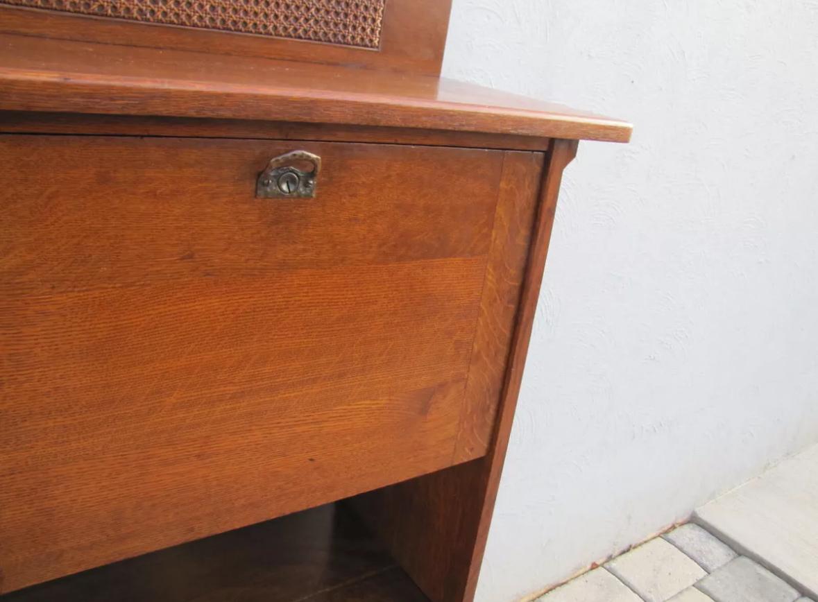 PRISTINE Antike Charles PRISTINE   LIMBERT Oak Drop Front Desk - Stickley Era im Angebot 3