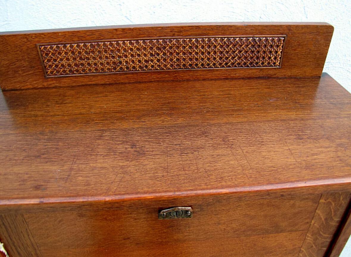 PRISTINE Antike Charles PRISTINE   LIMBERT Oak Drop Front Desk - Stickley Era im Angebot 4