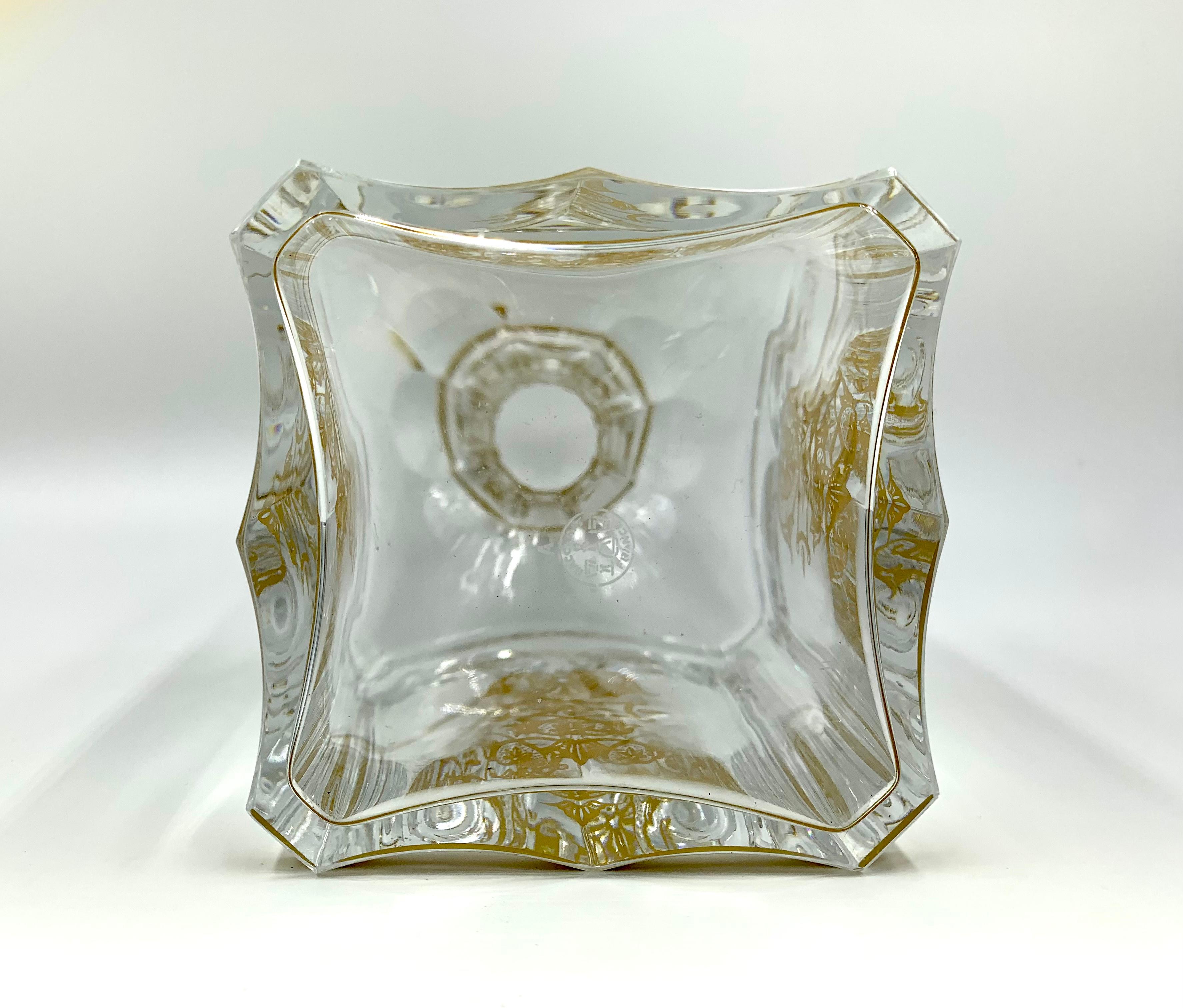 Gilt Pristine Baccarat Crystal Harcourt 1841 Empire Whiskey Decanter