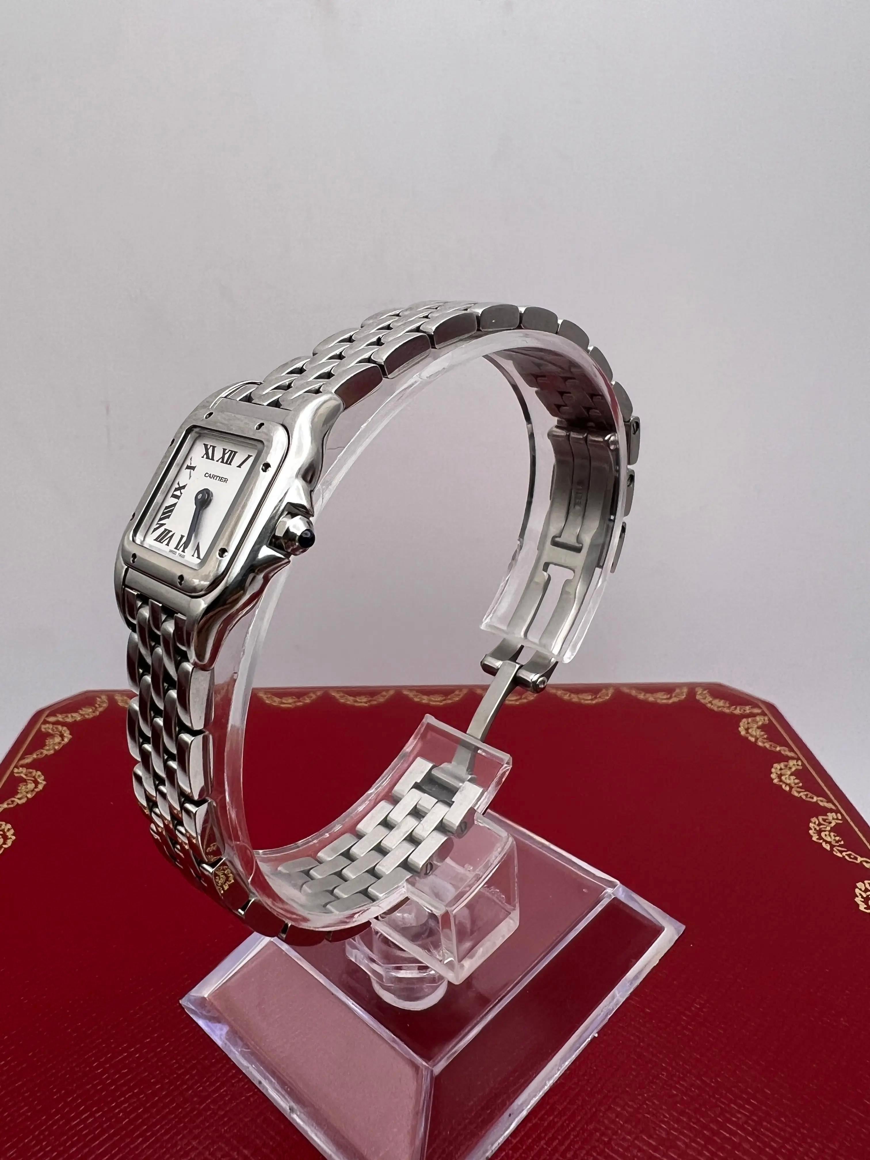 Prístina Cartier Panthère Mini Modelo 25mm WSPN0019 Esfera Plateada Caja Papeles en venta 1