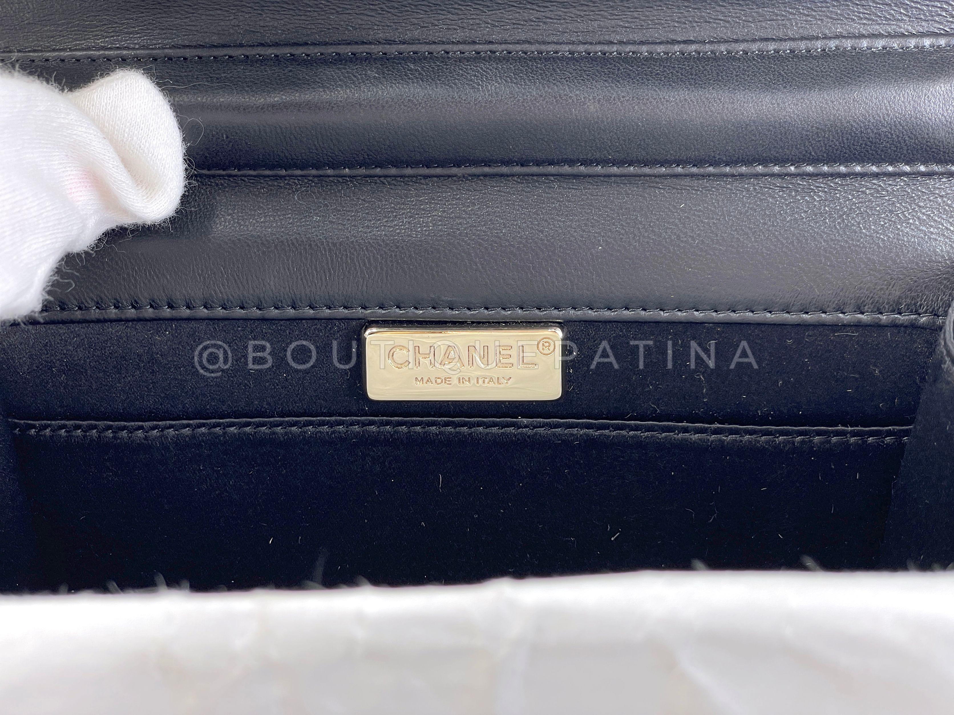 Pristine Chanel 16B Punk CC-Studded Piercing Clutch on Chain Bag Black 67544 For Sale 7