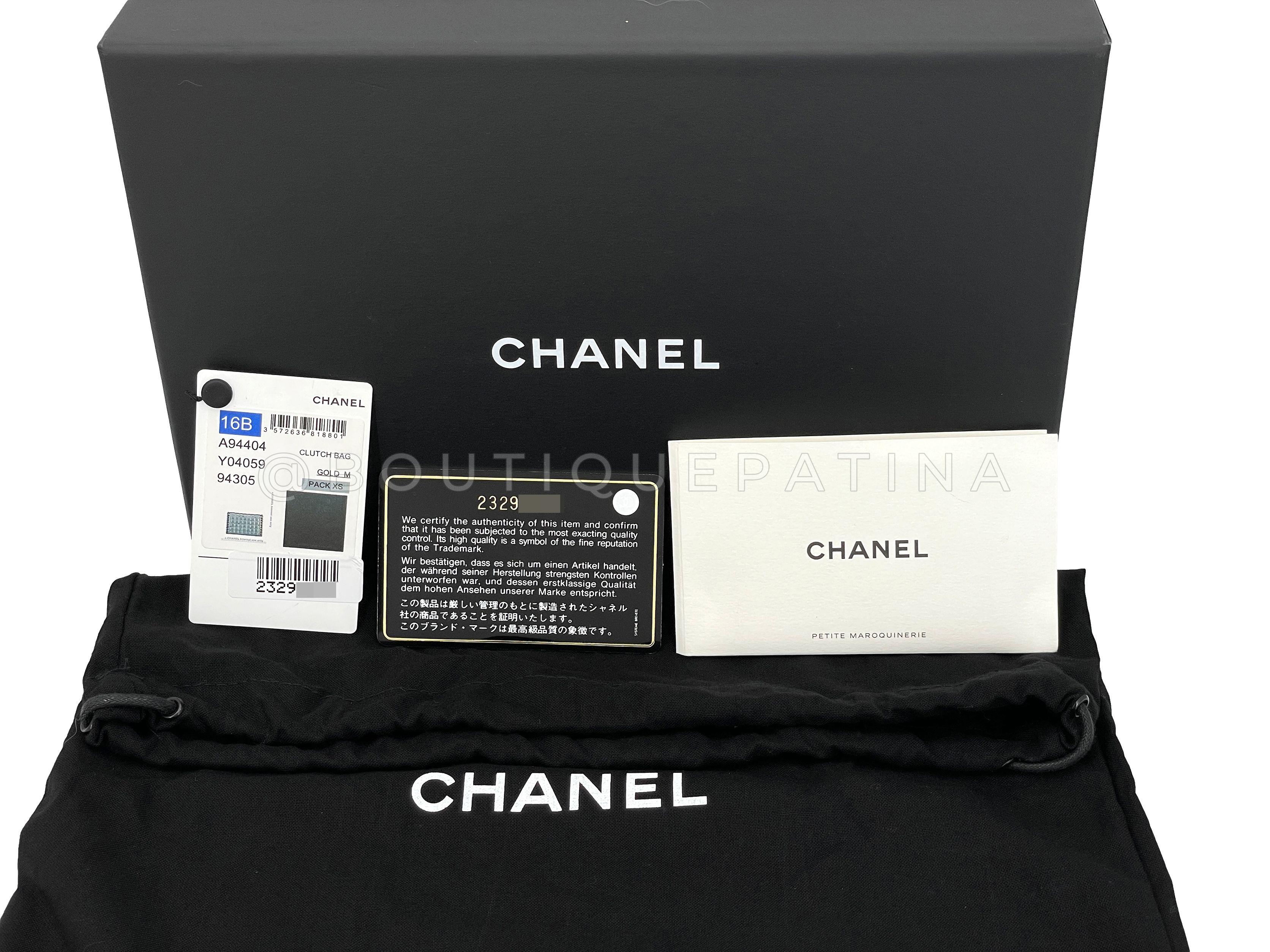 Pristine Chanel 16B Punk CC-Studded Piercing Clutch on Chain Bag Black 67544 For Sale 9