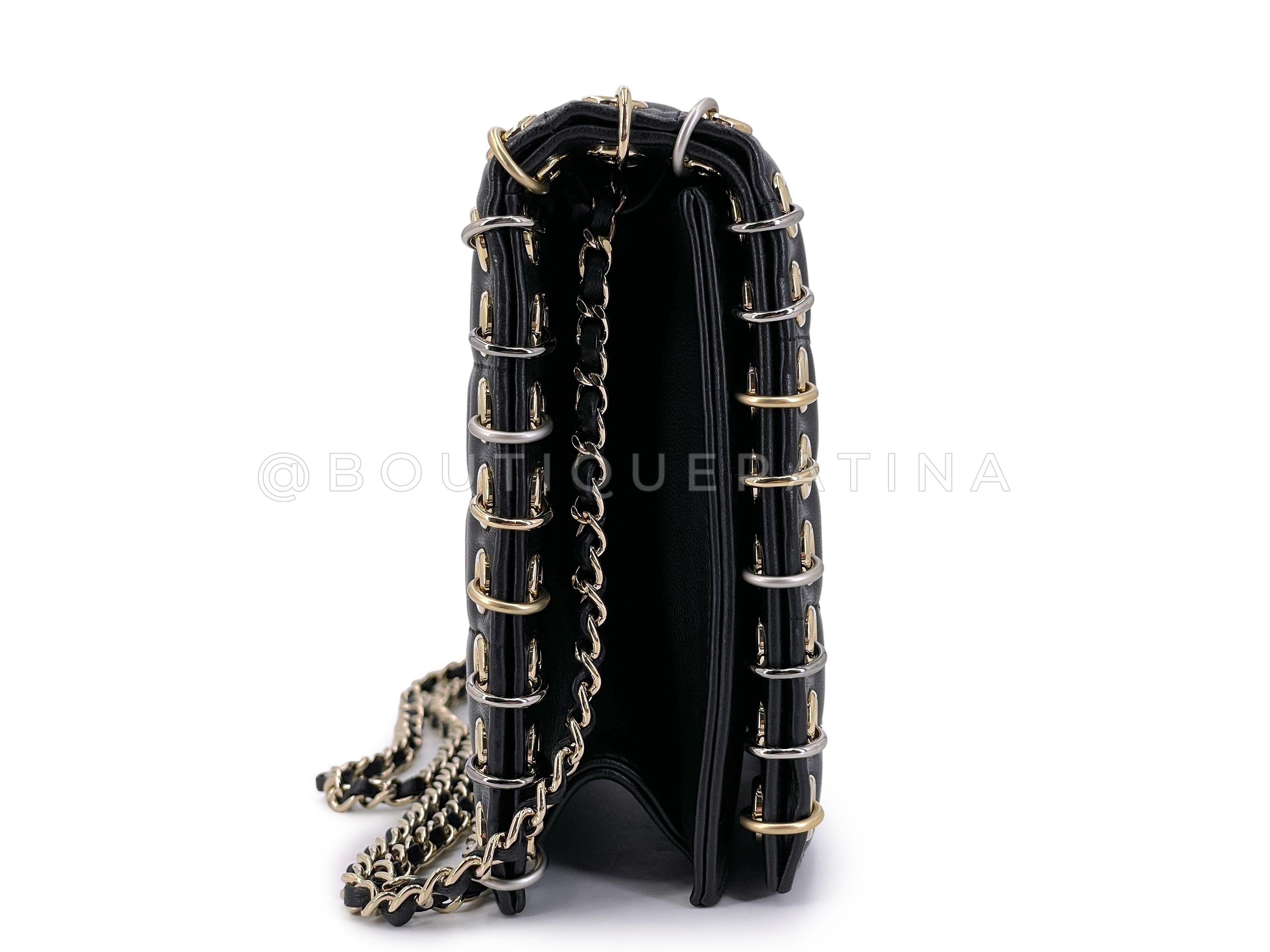Women's Pristine Chanel 16B Punk CC-Studded Piercing Clutch on Chain Bag Black 67544 For Sale