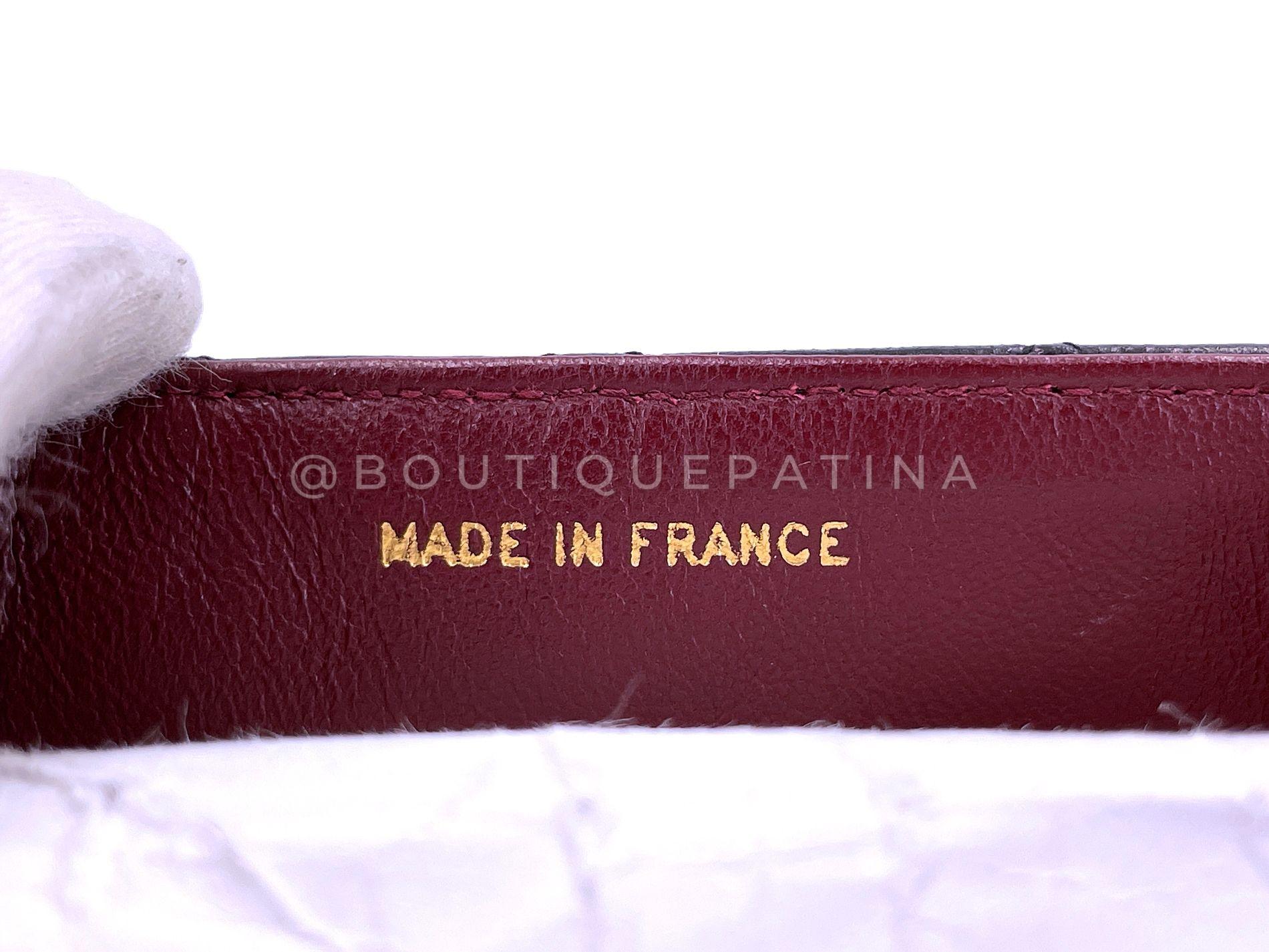 Prístino Chanel 1993 Vintage Mini Encircled CC Flap Bag 24k GHW Negro 68998 9