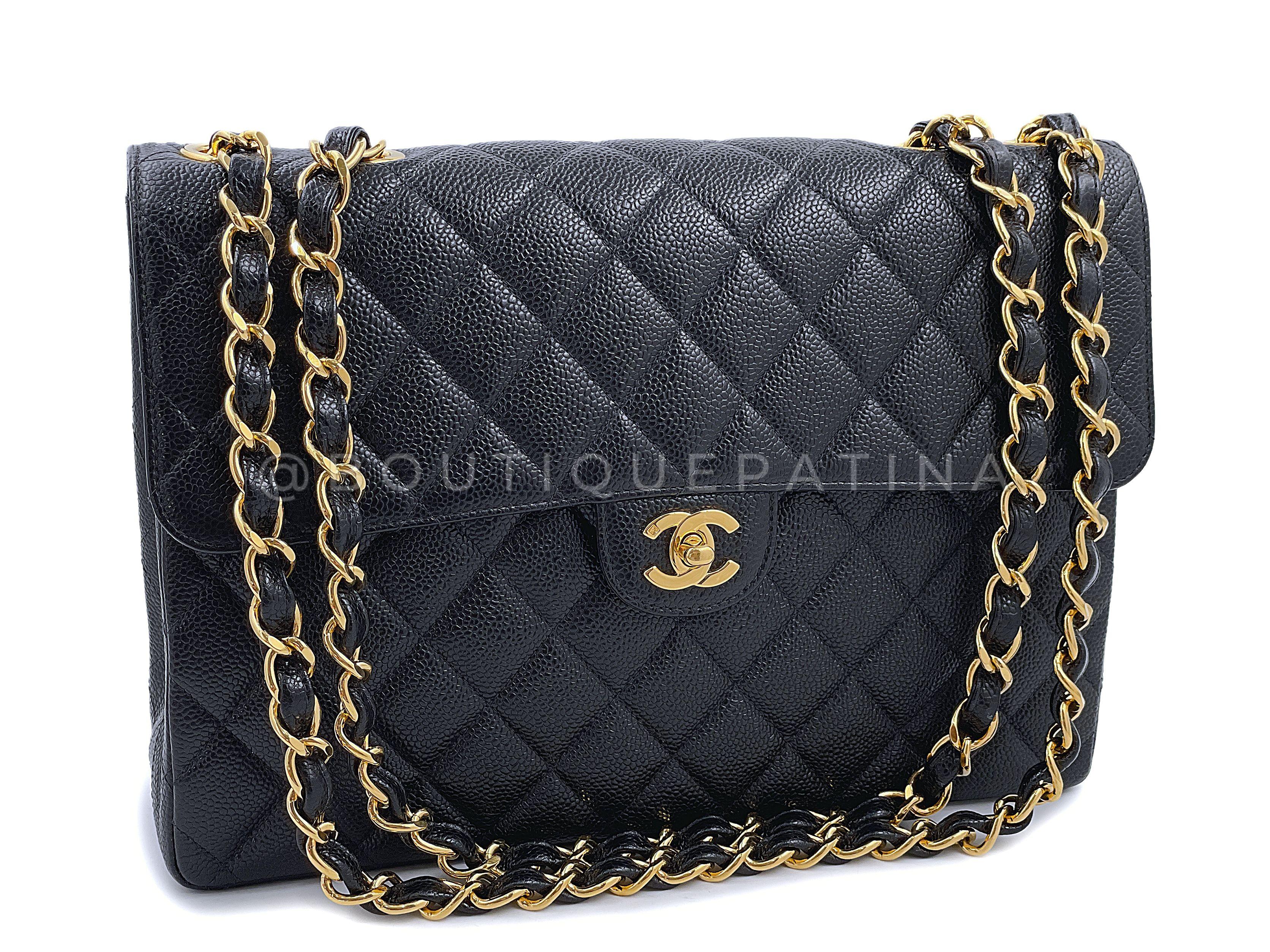 Store item: 67313
The iconic holy grail bag is the Chanel Classic Flap. Coveted for its simplicity and elegance - woven chain double strap that can be worn short or long, turnlock CC clasp, lambskin interior.

This is the single size classic flap,