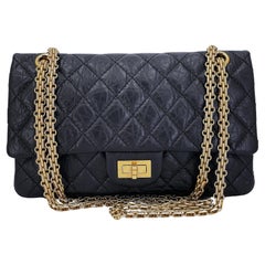 Pristine Chanel Black 225 Reissue Small 2.55 Flap Bag 24k GHW 67274