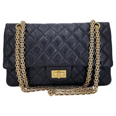 Used Pristine Chanel Black 225 Reissue Small 2.55 Flap Bag GHW  67274