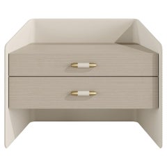 Comodino moderno in pelle PRISTINE II