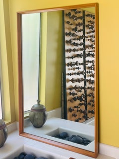 Pristine Large Heywood-Wakefield Mirror in "Wheat" Finish