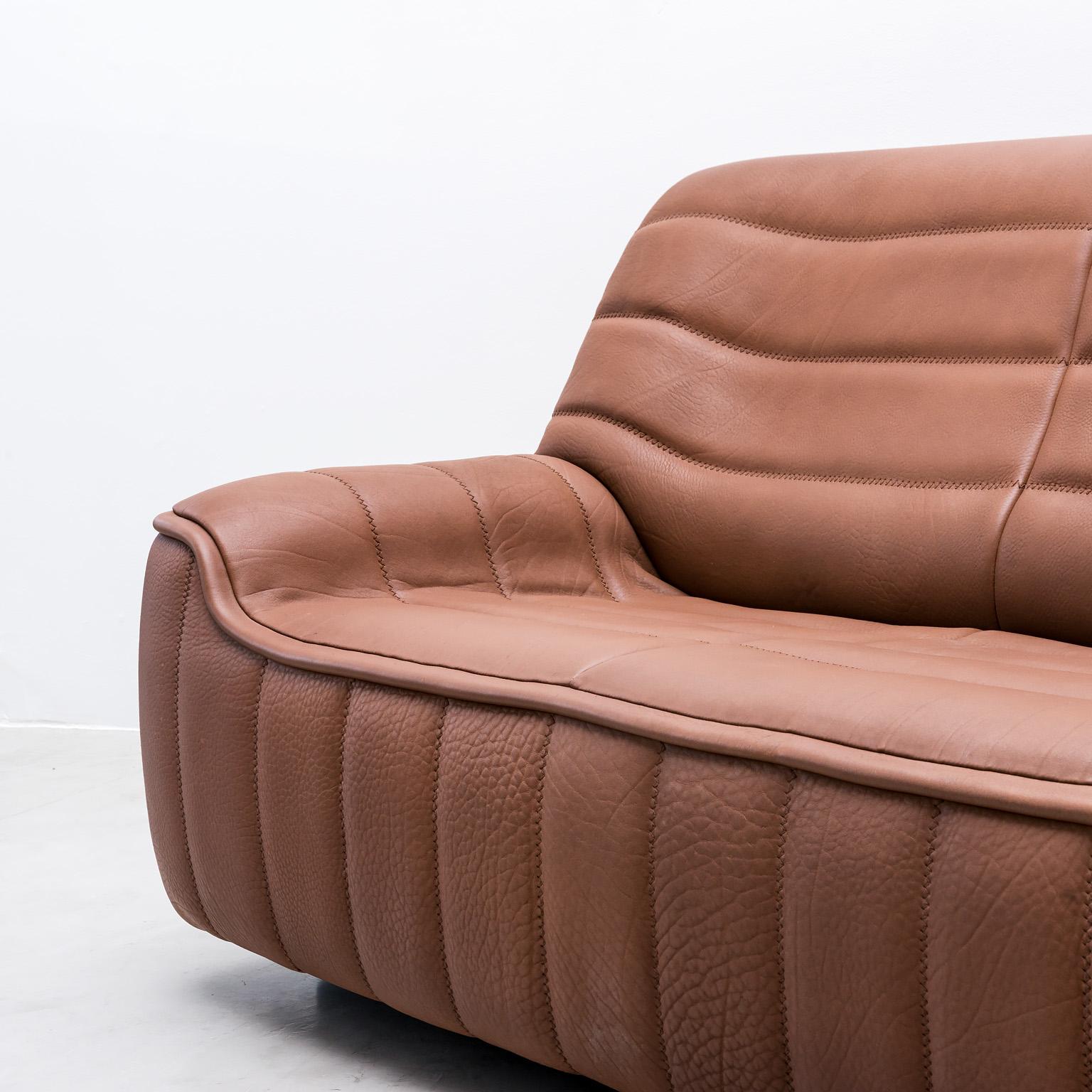 Late 20th Century Pristine Original De Sede Model DS84 Sofa in Cognac Buffalo Leather, 1970s