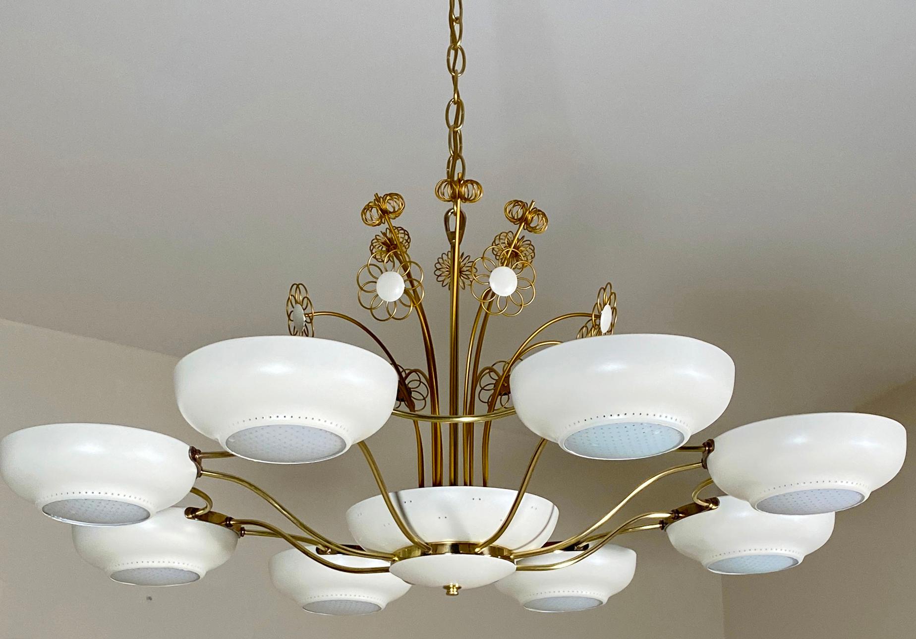 Pristine Paavo Tynell Style Chandelier by Lightolier 3